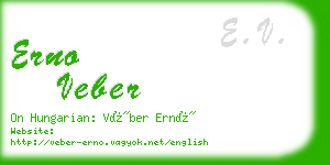 erno veber business card